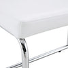 White Shoe Changing Stool, Silver Metal Legs, Sofa Stool Dining Chair, Suitable For Bedroom ,fitting Room, Storage Room, Dining Room, Living Room. 005