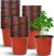 110 Pieces 10cm Plant Pots Nursery Pots Red Plastic Flower Pot