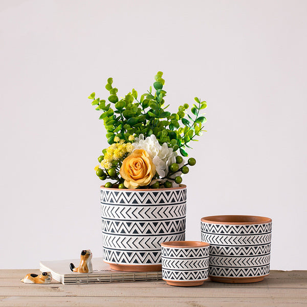 CeramicFlower Pots Nordic Style Geometric Flower Pots