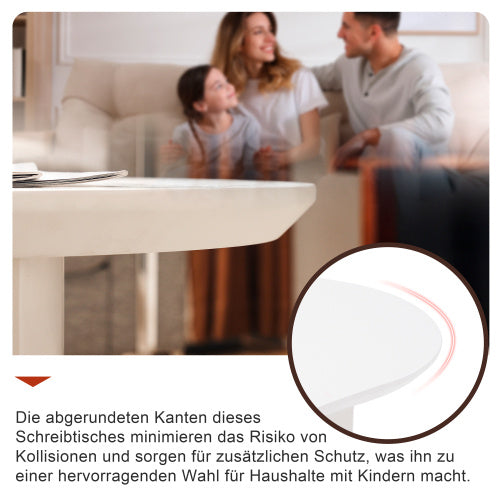 White Wooden Painted Coffee Table Abstract Cloud Shaped,Irregular White Coffee Table, Tea Table End Table, Modern Coffee Table, For Living Room Furniture, Easy Assembly