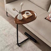 Brown C-shaped Side Table, Living Room Small Sofa Table