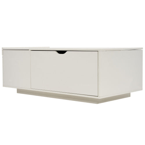 Lift Up Coffee Table, Coffee Table With Drawer, Wooden Tea Tables Sofa End Tables For Living Room Furniture , White