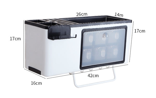 Kitchenware Rack Seasoning Storage Box Multifunctional Floor Condiment Storage Knife Rack