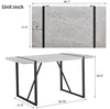 Modern Dining Table, 55 Inch Kitchen Table For 4 People, Rectangular Dinner Table For Dining Room, Home Office, Living Room Furniture, Easy Assembly,