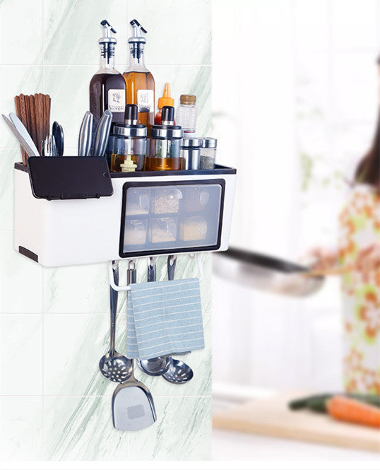Kitchenware Rack Seasoning Storage Box Multifunctional Floor Condiment Storage Knife Rack