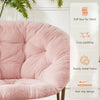 Comfortable Disc Chairs Faux Fur Furniture Bedroom Living RoomSize White