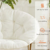 Comfortable Disc Chairs Faux Fur Furniture Bedroom Living RoomSize White
