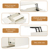 Lift Up Coffee Table, Coffee Table With Drawer, Wooden Tea Tables Sofa End Tables For Living Room Furniture , White