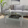White Coffee Table, Clear Coffee Table, Modern Side Center Tables For Living Room, Living Room Furniture