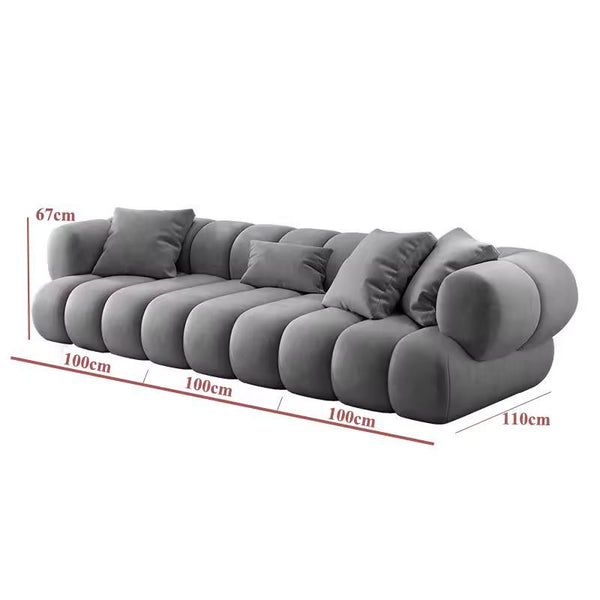 ATUNUS American Large Velvet Home Furniture Nordic Modern L Shape Corner Living Room Modular Sectional Sofa Couch Set