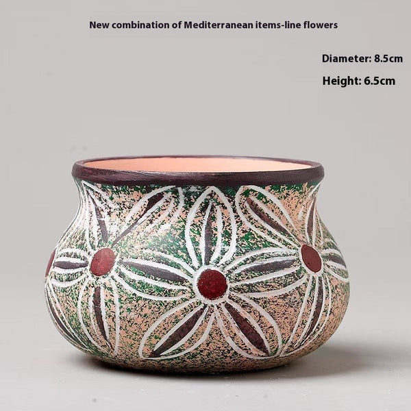 Creative Personality Mediterranean Stoneware Pots