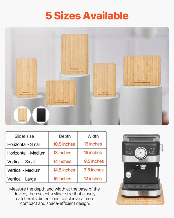 Appliance Slider 14 X 9.5 In Sliding Tray For Kitchen Countertop