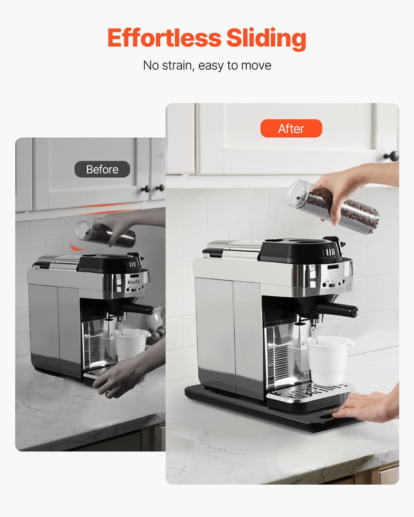 Appliance Slider 14.5 X 7.5 In Sliding Tray For Coffee Maker Black