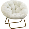 Comfortable Disc Chairs Faux Fur Furniture Bedroom Living RoomSize White