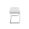White Shoe Changing Stool, Silver Metal Legs, Sofa Stool Dining Chair, Suitable For Bedroom ,fitting Room, Storage Room, Dining Room, Living Room. 005