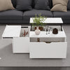 Lift Up Coffee Table, Coffee Table With Drawer, Wooden Tea Tables Sofa End Tables For Living Room Furniture , White