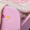 HOMCOM Kids Bed Princess Castle Theme W Side Rails Slats Home Furniture For 3 - 6 Yrs Pink 143 X 73 X 60 Cm