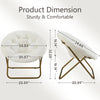 Comfortable Disc Chairs Faux Fur Furniture Bedroom Living RoomSize White