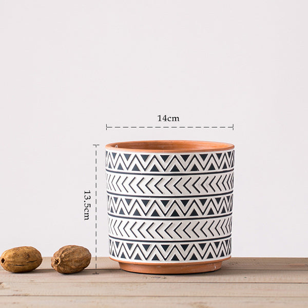 CeramicFlower Pots Nordic Style Geometric Flower Pots