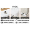 White Shoe Changing Stool, Silver Metal Legs, Sofa Stool Dining Chair, Suitable For Bedroom ,fitting Room, Storage Room, Dining Room, Living Room. 005