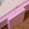 HOMCOM Kids Bed Princess Castle Theme W Side Rails Slats Home Furniture For 3 - 6 Yrs Pink 143 X 73 X 60 Cm