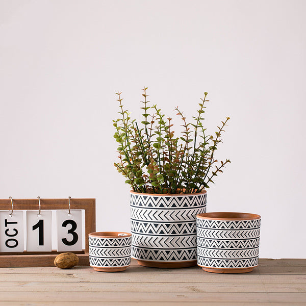 CeramicFlower Pots Nordic Style Geometric Flower Pots