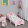 HOMCOM Kids Toddler Bed Princess Crown Theme Safety Side Rails Slats Home Bedroom Furniture Boys Girls 3-6 Yrs143 X 73 X 60 Cm