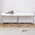 White Shoe Changing Stool, Silver Metal Legs, Sofa Stool Dining Chair, Suitable For Bedroom ,fitting Room, Storage Room, Dining Room, Living Room. 005