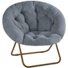 Comfortable Disc Chairs Faux Fur Furniture Bedroom Living RoomSize White