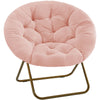 Comfortable Disc Chairs Faux Fur Furniture Bedroom Living RoomSize White