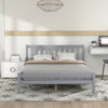 Wooden Bed Frame, Double Bed 4ft6 Solid Wooden Bed Frame, Bedroom Furniture For Adults, Kids, Teenagers, 135 X 190 Cm