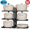 Pots And Pans Organizer, Adjustable 6-Tier Pots Organizer Rack For Cookware Heavy Duty Pots Rack For Kitchen Storage