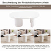 White Wooden Painted Coffee Table Abstract Cloud Shaped,Irregular White Coffee Table, Tea Table End Table, Modern Coffee Table, For Living Room Furniture, Easy Assembly