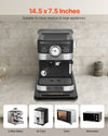 Appliance Slider 14.5 X 7.5 In Sliding Tray For Coffee Maker Black