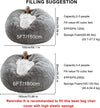 Bag Chair Coverit Was Only A Cover,Not A Full Bean BagChair Cushion,Big Round Soft Fluffy PV Velvet Sofa Bed Cover, Living Room Furniture,Lazy Sofa Bed Cover,6ft Black